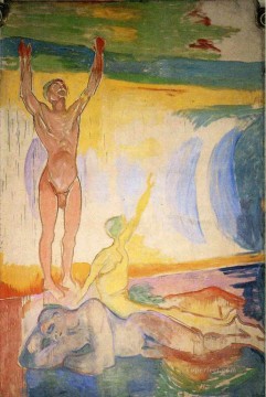Edvard Munch Painting - El despertar de los hombres 1916 Edvard Munch